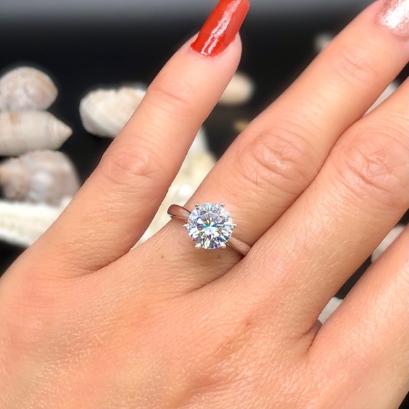 2ct moissanite 14k white gold ring with Certificate - Picture 4 of 13